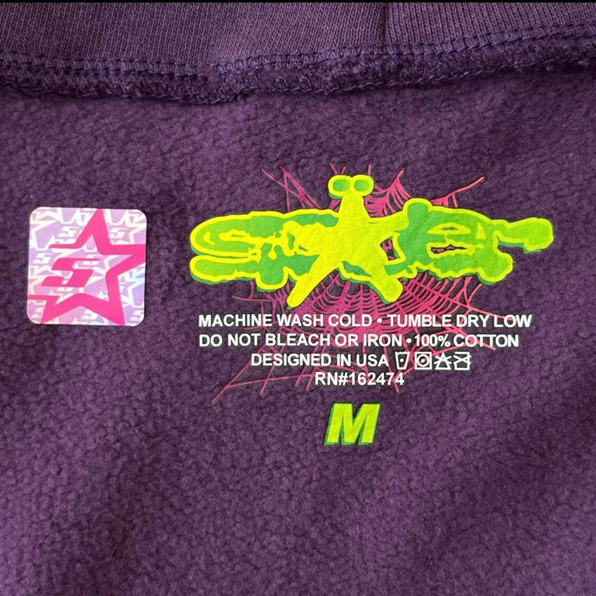 Sp5der Web Hoodie Purple REP 1:1